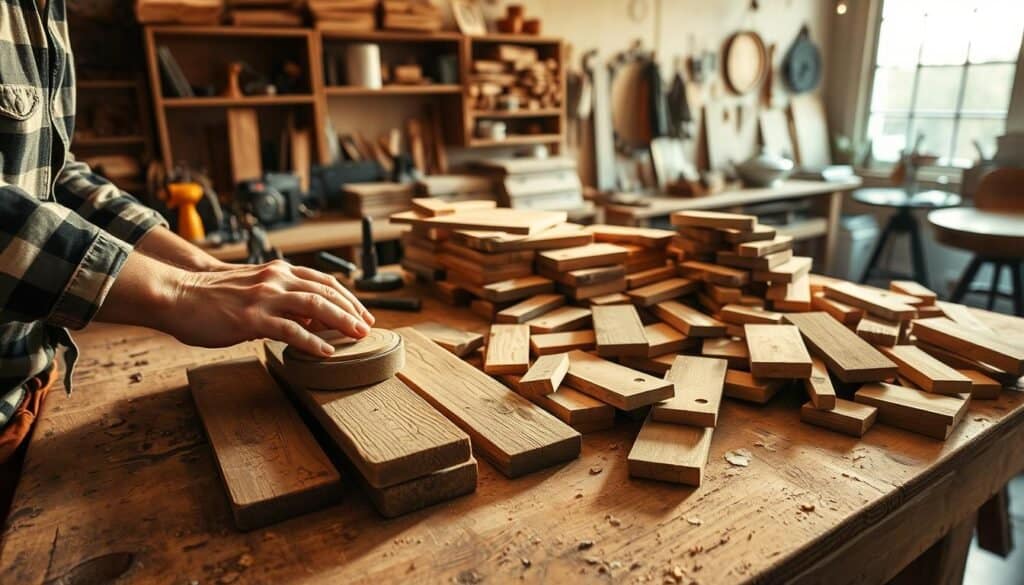preparing pallet wood for holiday crafts