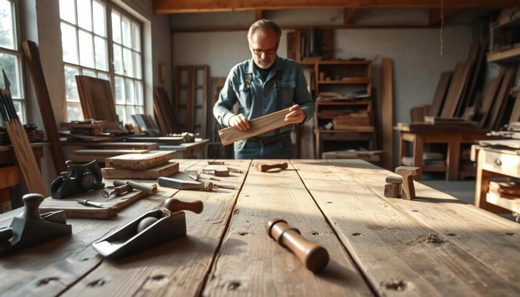 preparing reclaimed wood