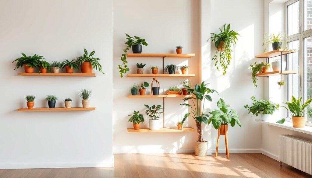 quality wood plant shelves
