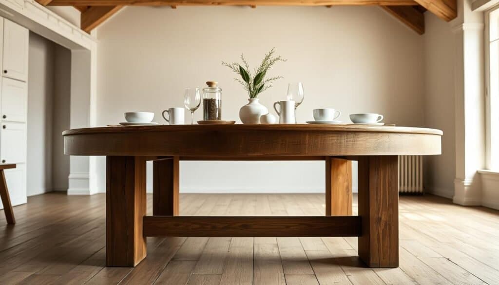 round farmhouse dining table