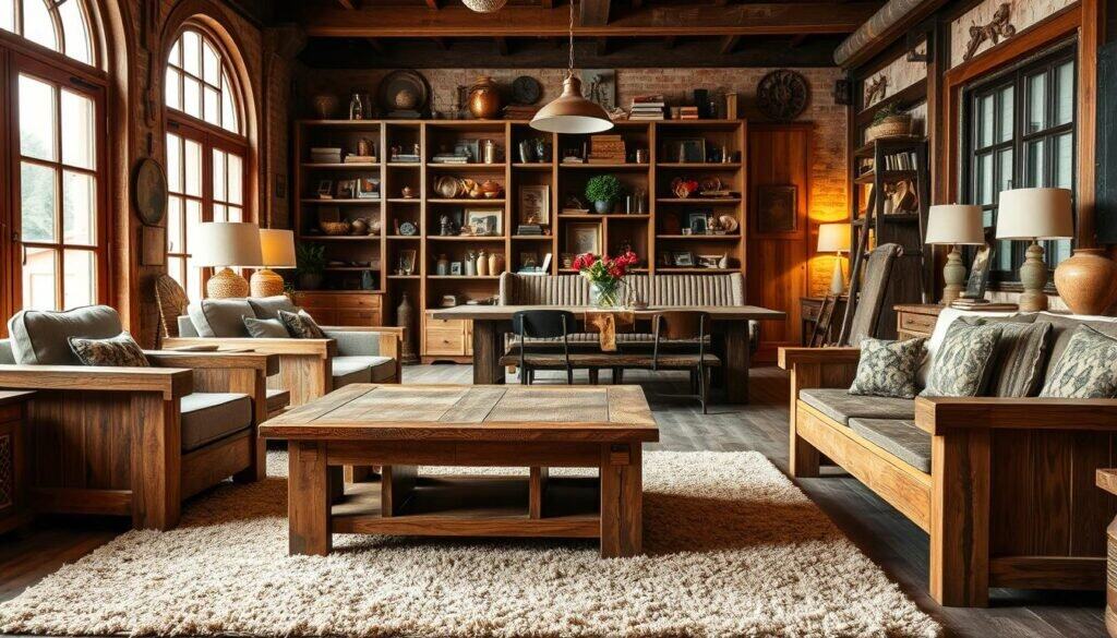 rustic wood furniture