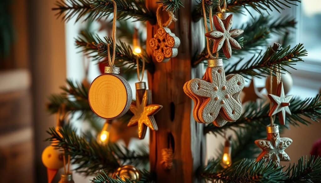 rustic wooden ornaments