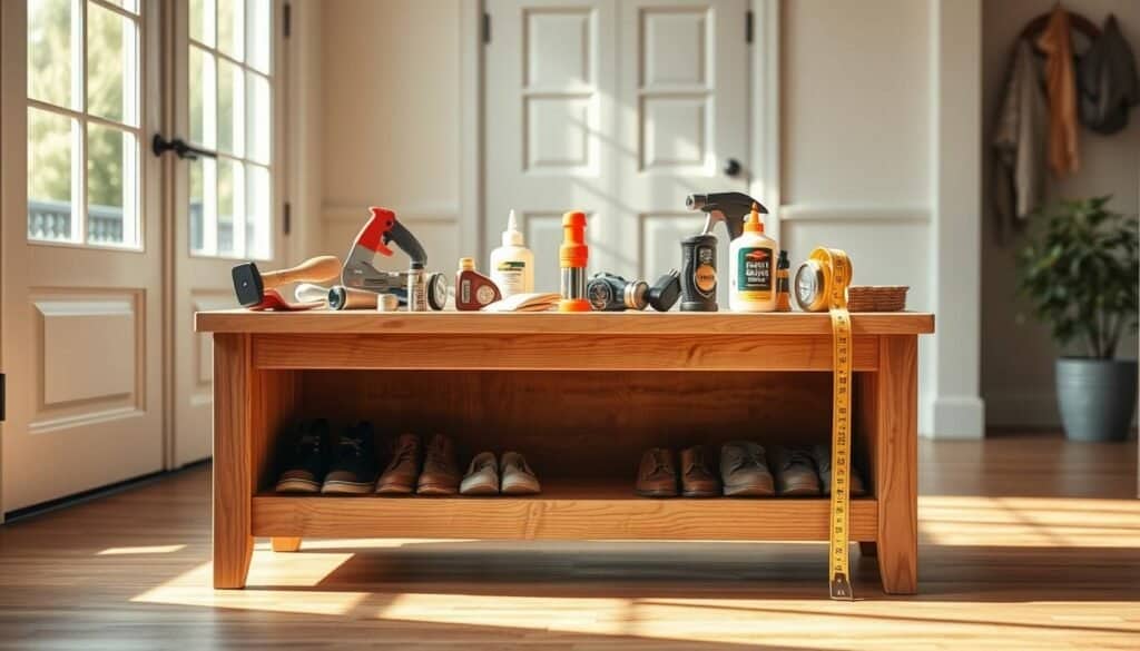 shoe bench diy tools