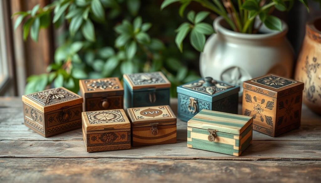 small wooden trinket boxes