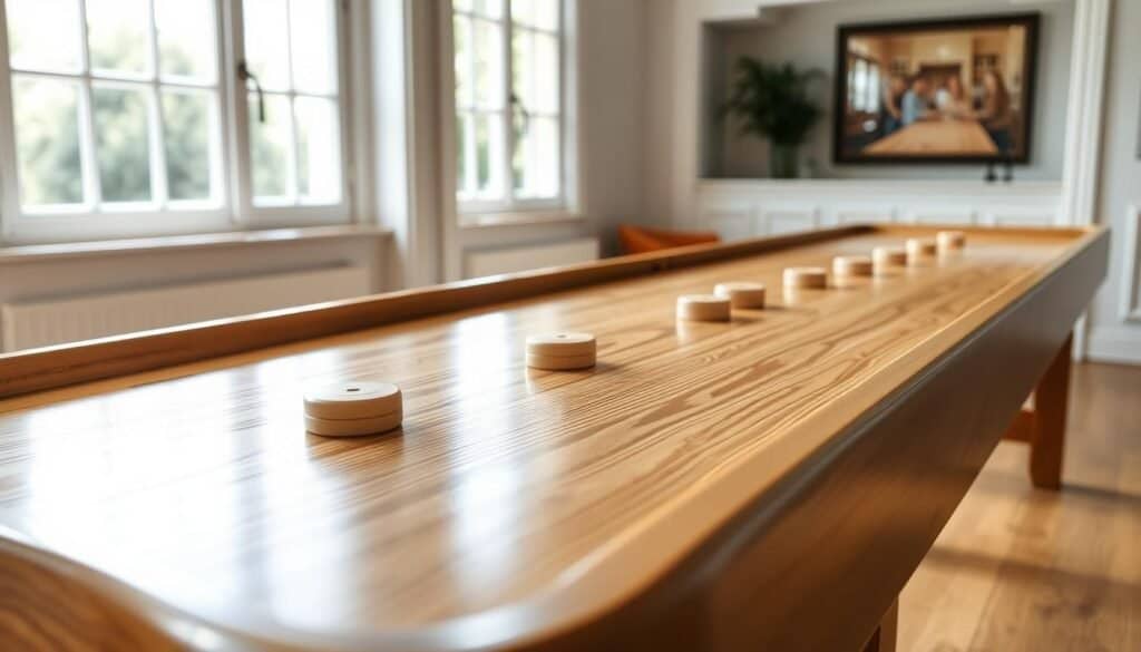 smooth finish wooden shuffleboard