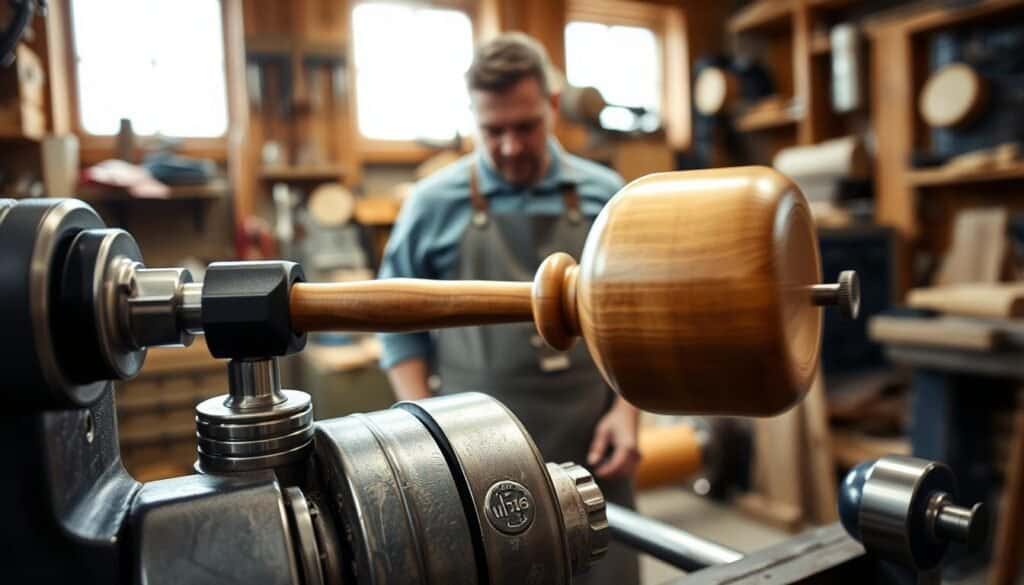 spindle turning on a lathe