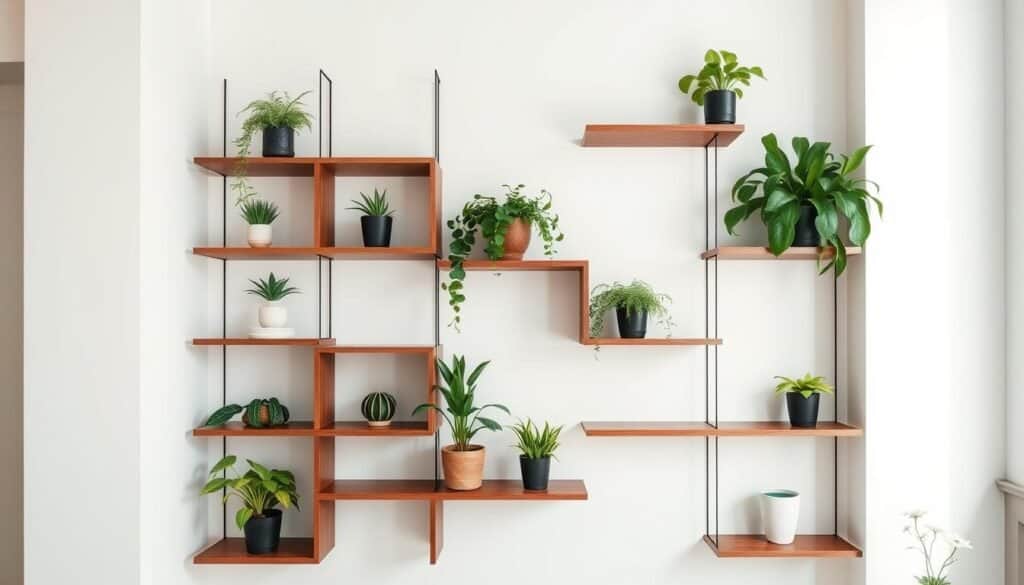 stylish indoor plant shelving