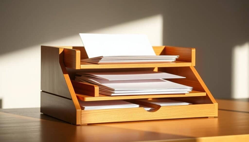 tiered document tray organizer
