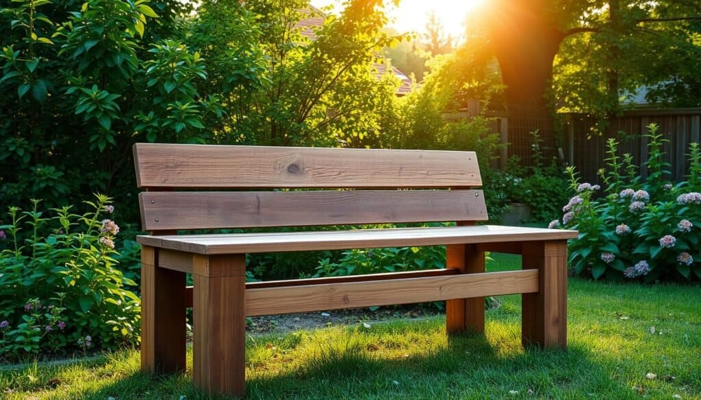 upcycled pallet wood backyard bench