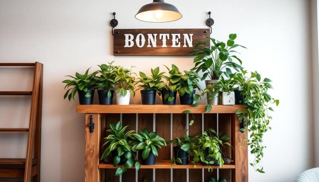 upcycled planter stand