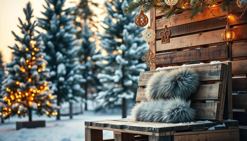 upcycling wood pallets for holiday decor