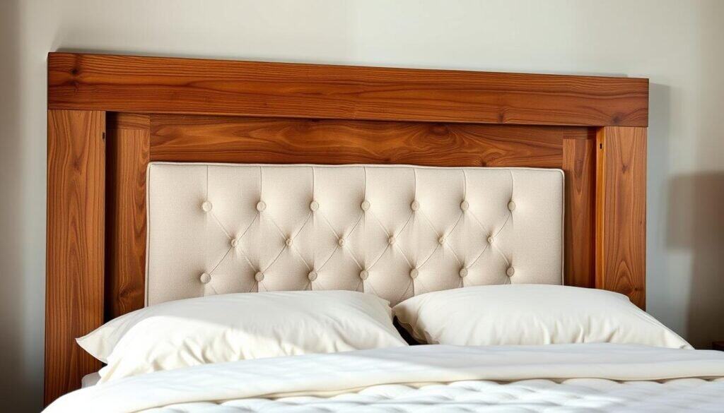 upholstered wood frame headboard combination