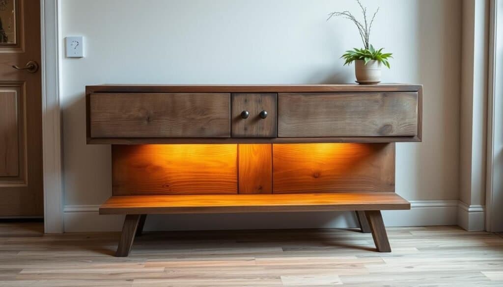 vintage door repurposed console