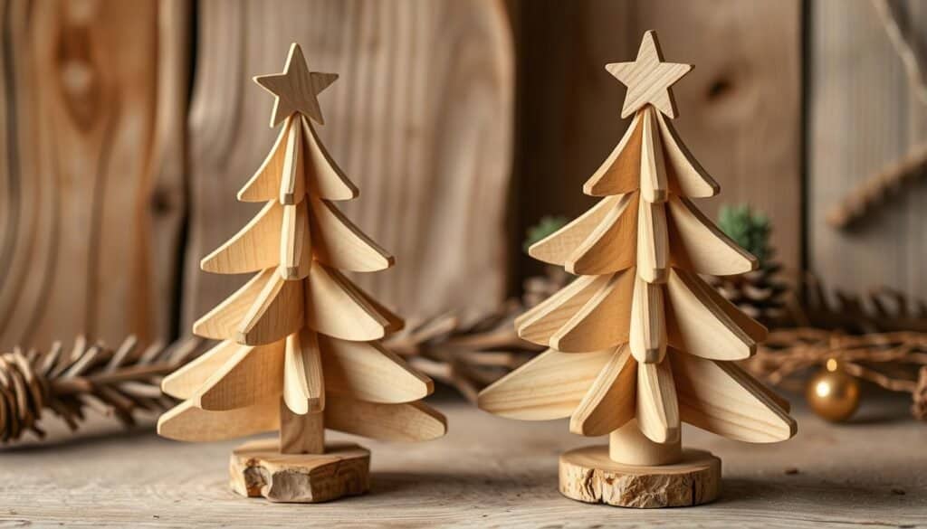 wood Christmas trees DIY