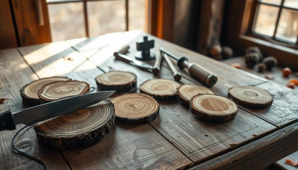 wood slice preparation