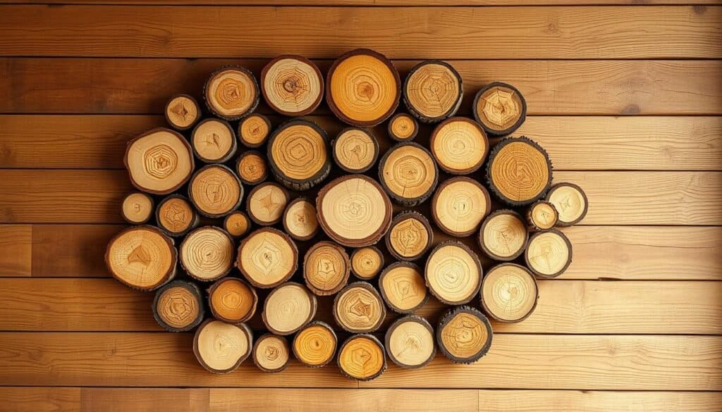 wood slice wall art