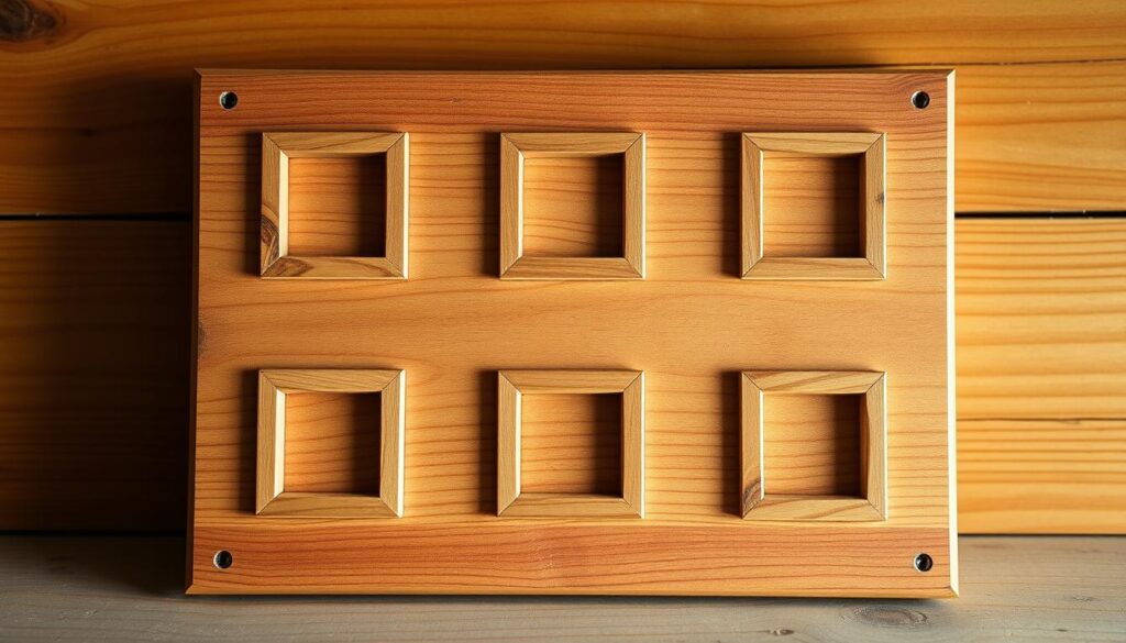 wooden Tic-Tac-Toe board