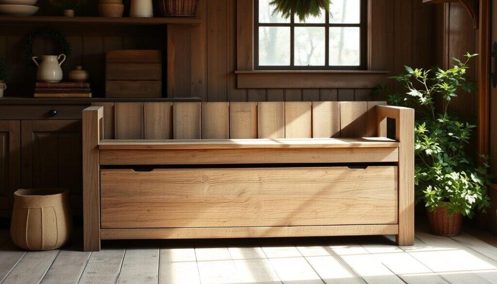 wooden bench with storage wooden bench with storage
