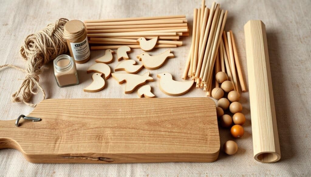 wooden bird feeder materials