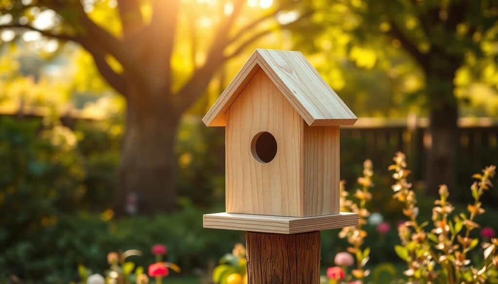 wooden birdhouse