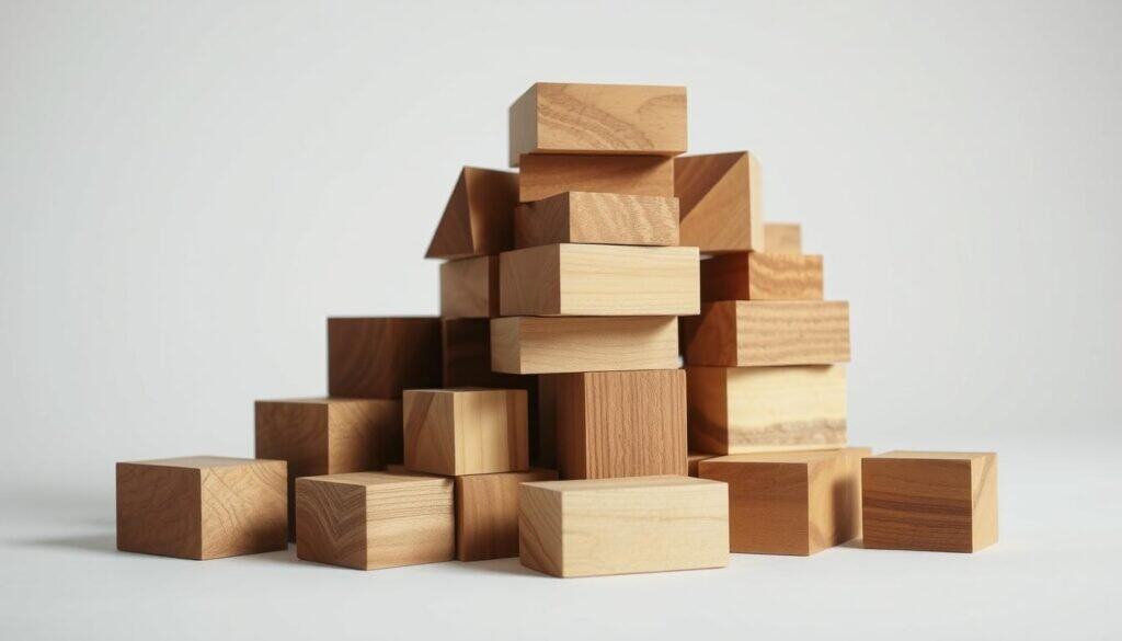 wooden building blocks