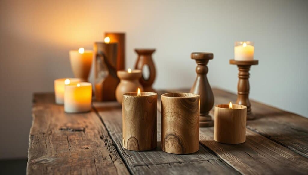 wooden candle holders care