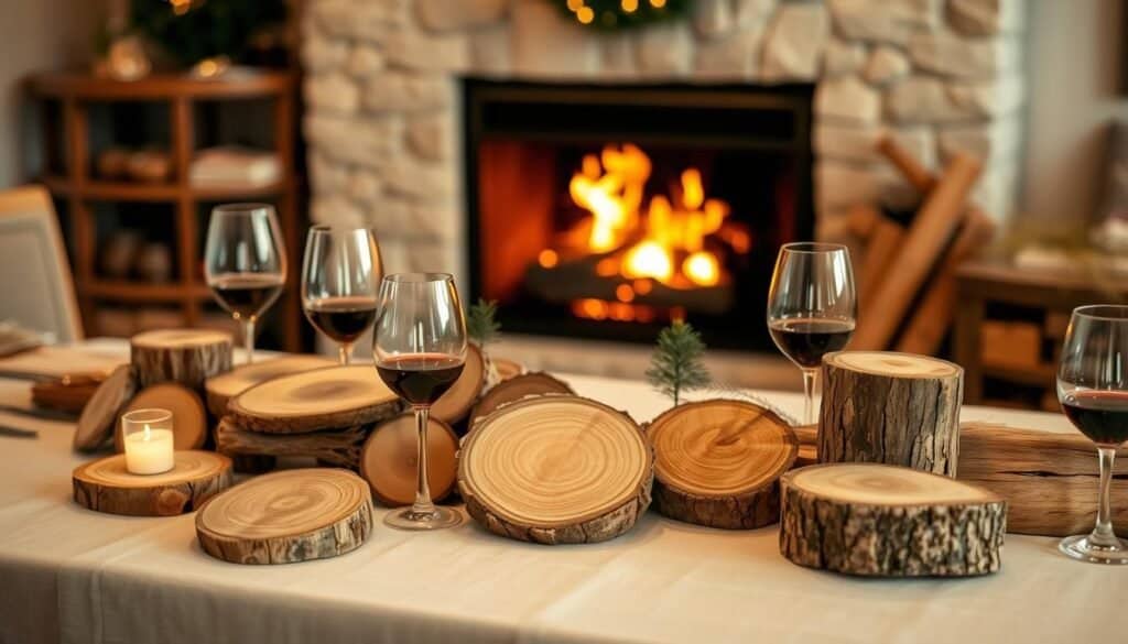 wooden centerpieces