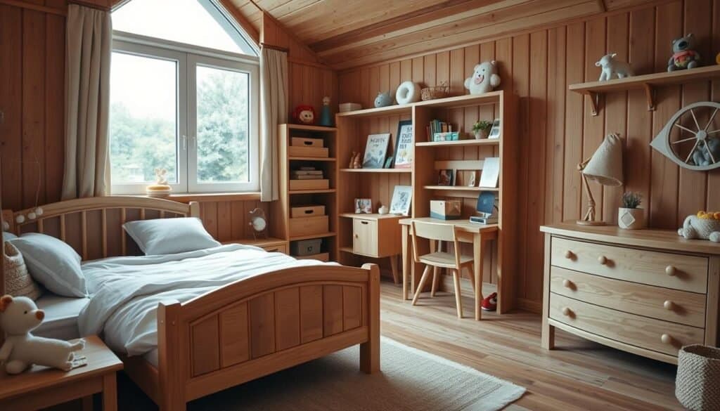 wooden decor solutions for small children's rooms