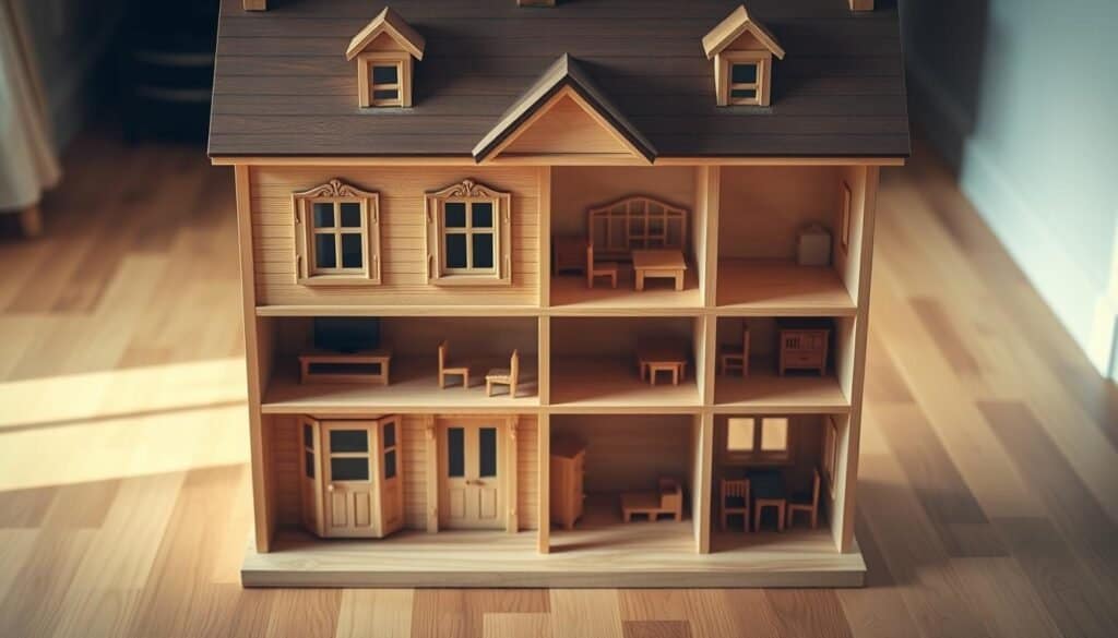 wooden dollhouse