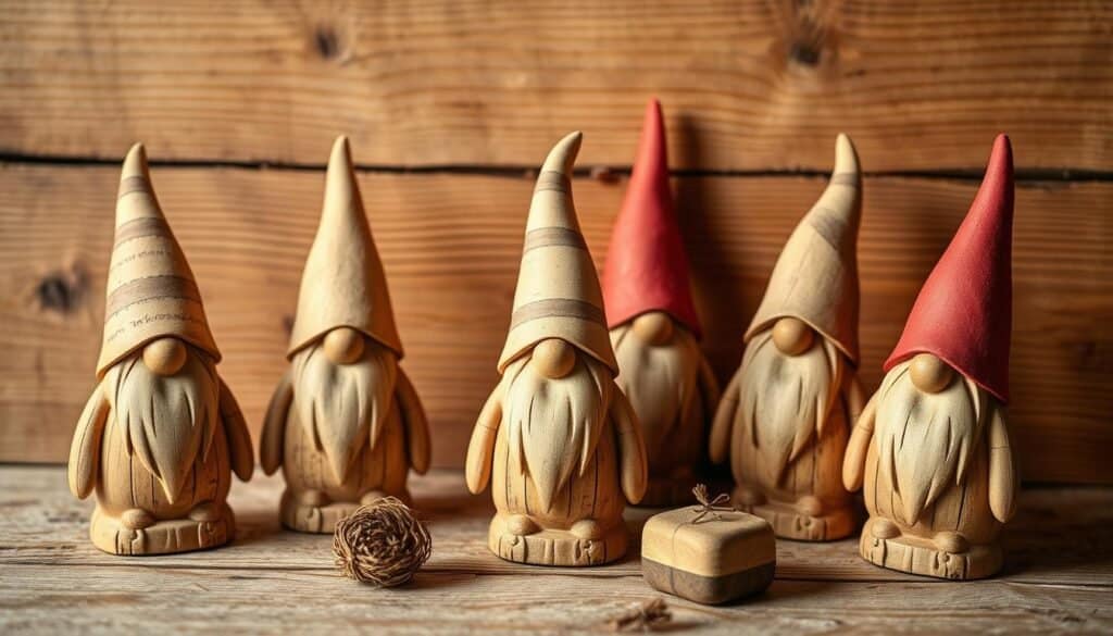 wooden gnome decorations
