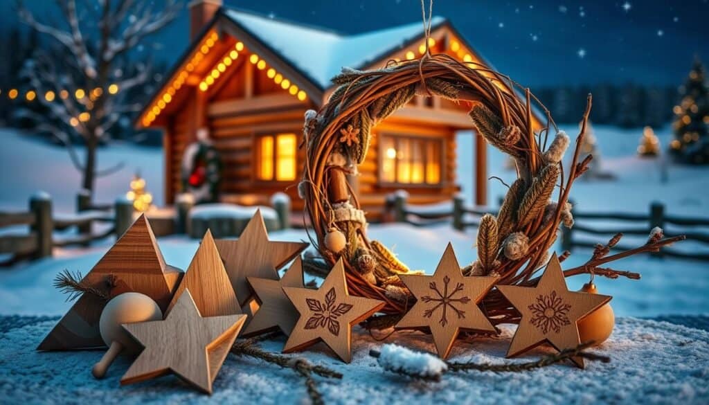 wooden holiday decor