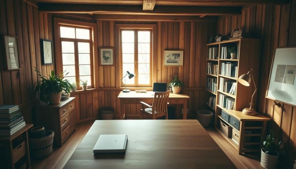 wooden home office items