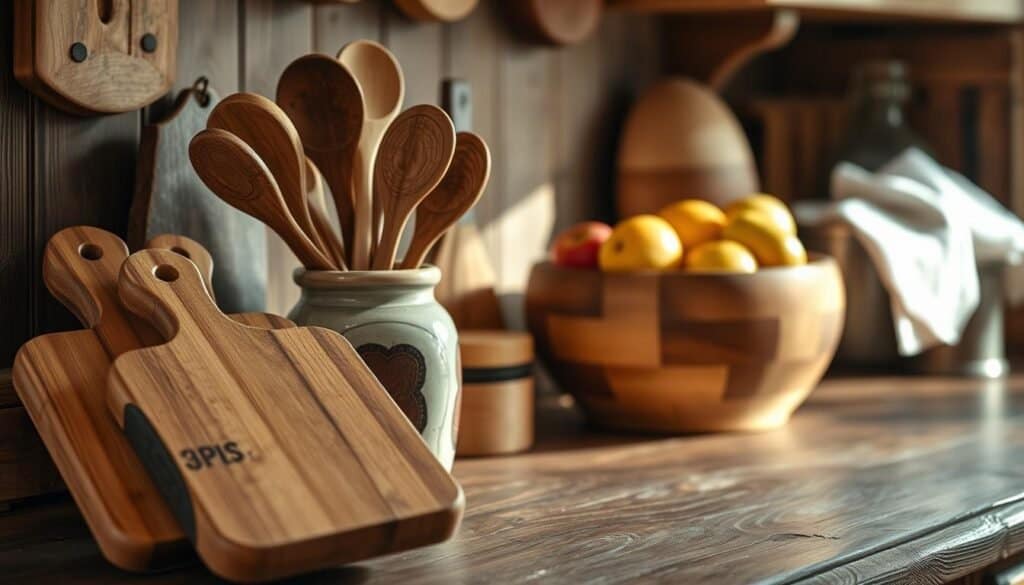wooden kitchen accessories