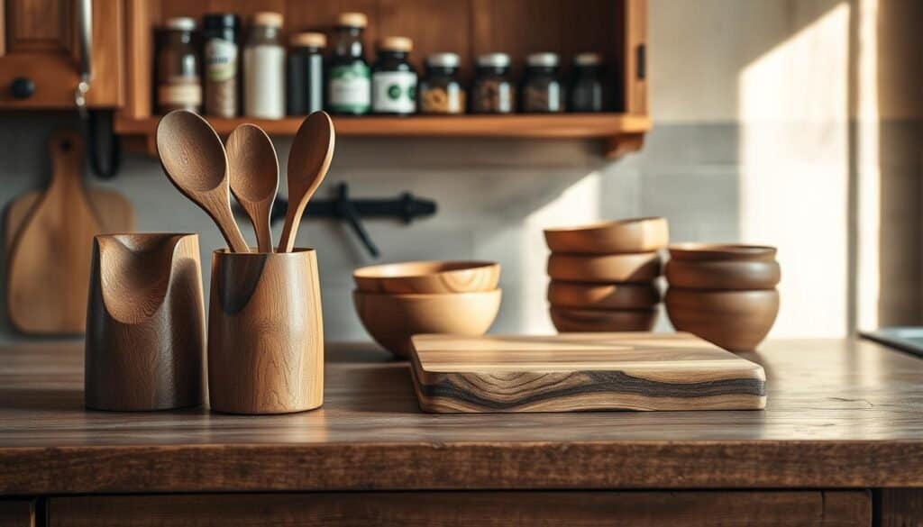 wooden kitchen accessories