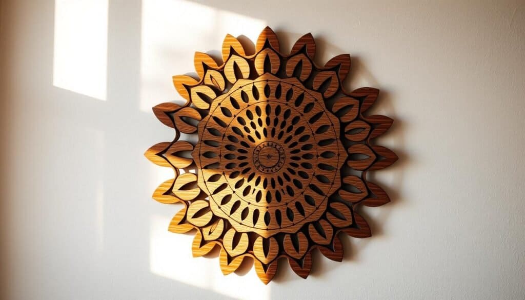 wooden mandala wall art