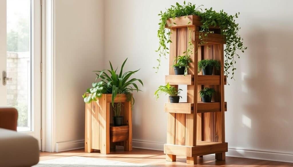 wooden plant stands