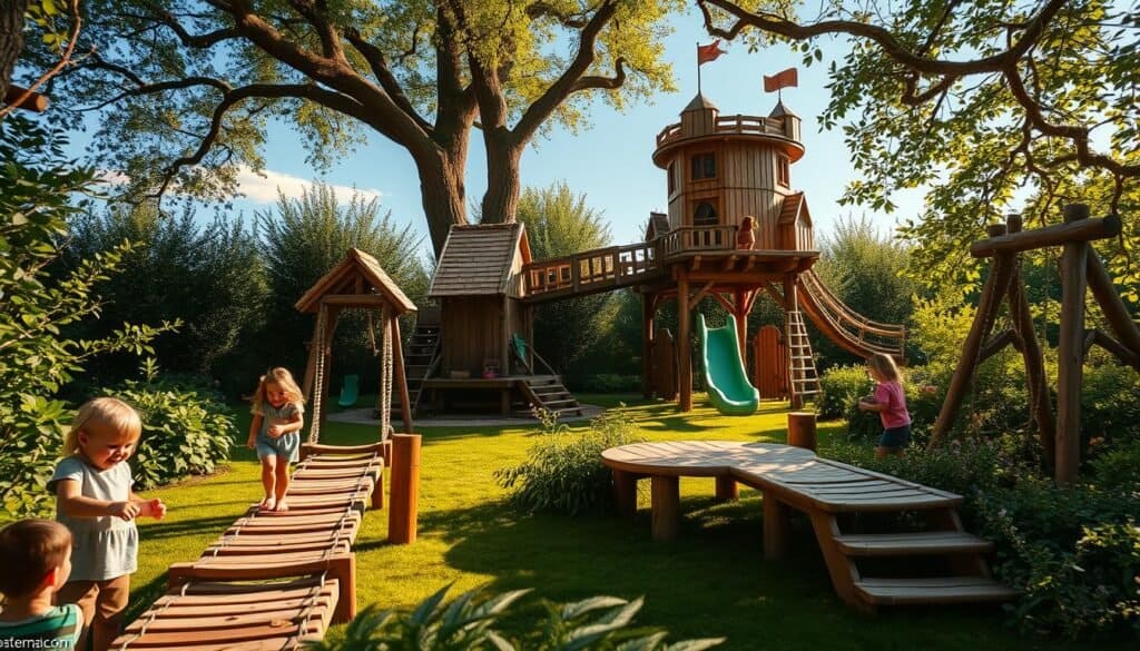 wooden play areas