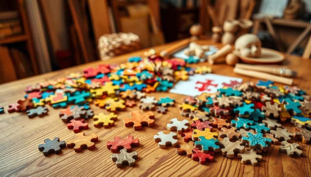 wooden puzzle craft