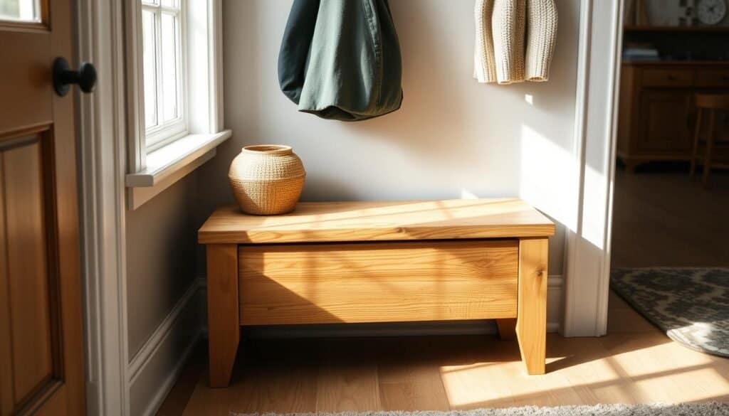 wooden shoe bench design