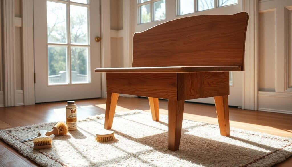 wooden shoe bench maintenance