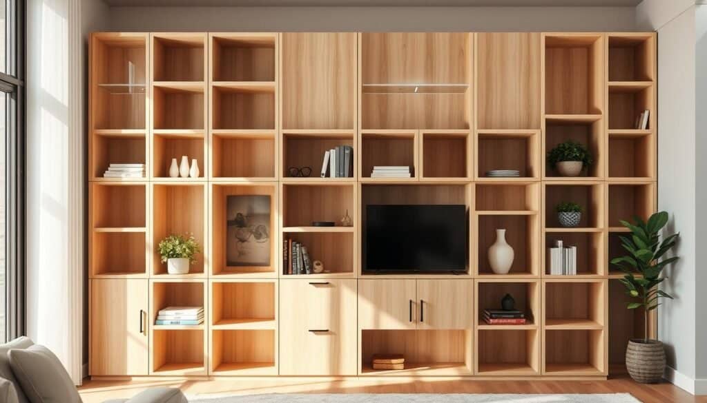 wooden storage room dividers
