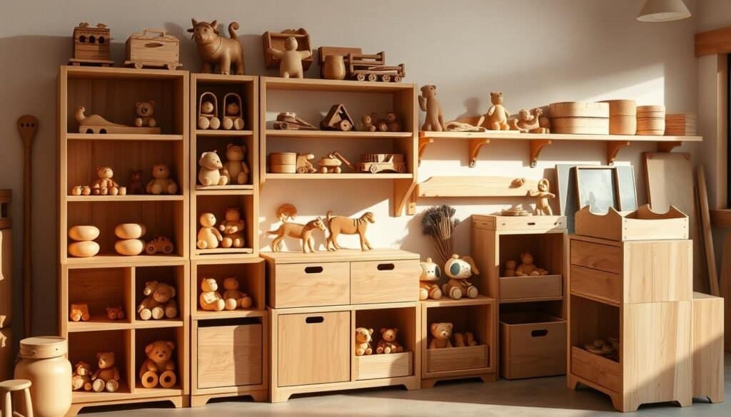 wooden toy storage solutions