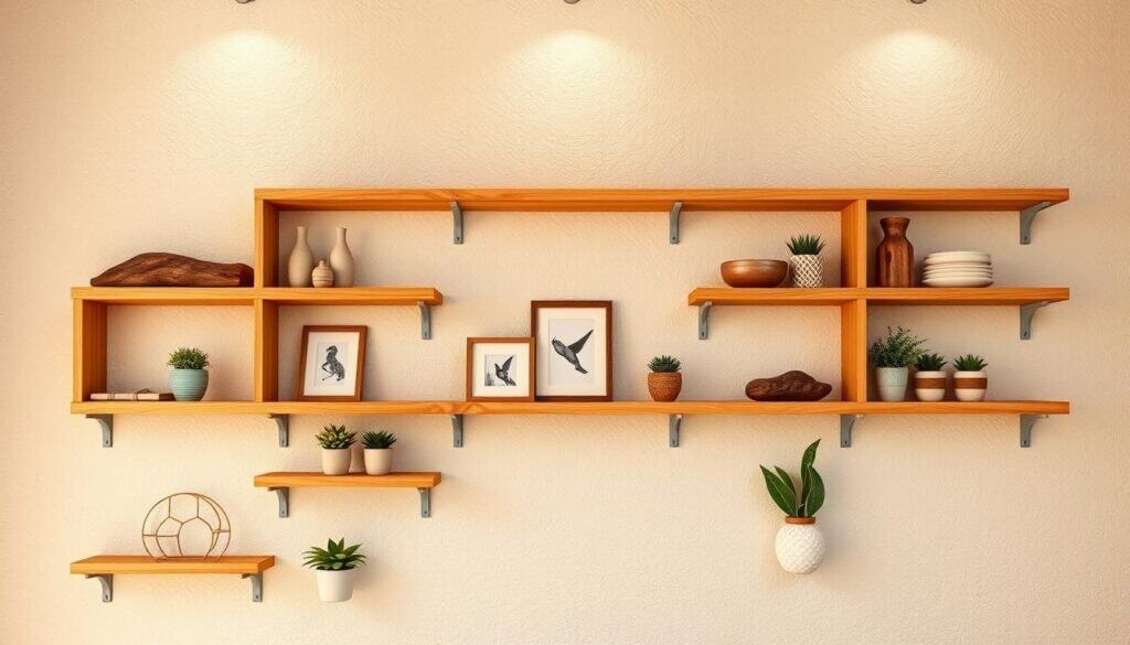 wooden wall shelves
