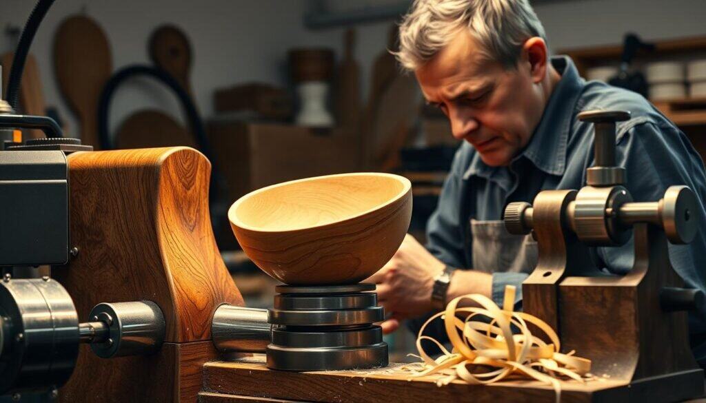 woodturning lathe operation