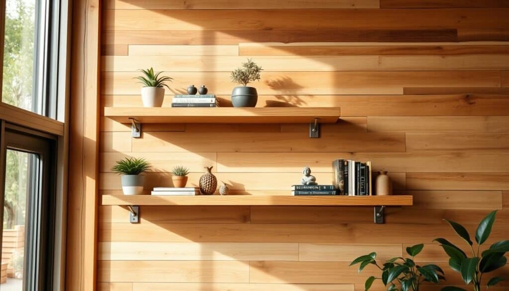 DIY floating shelves