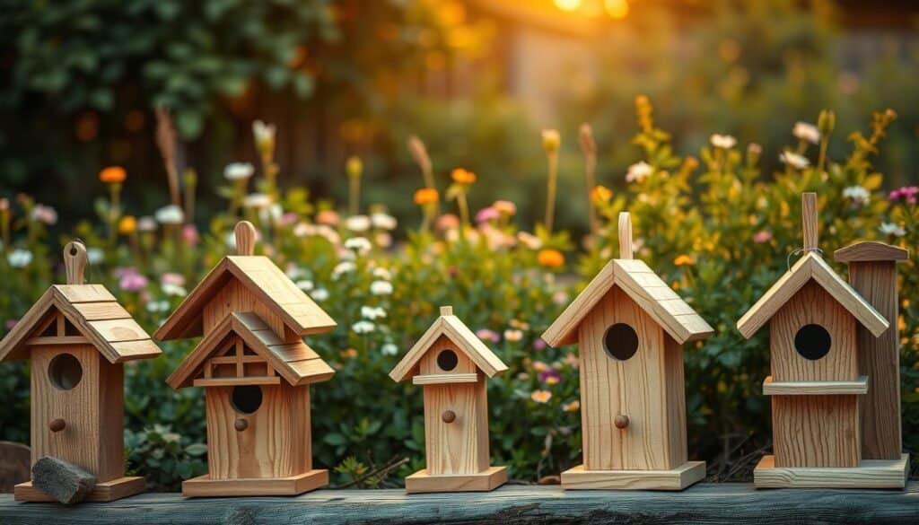 DIY wooden bird houses