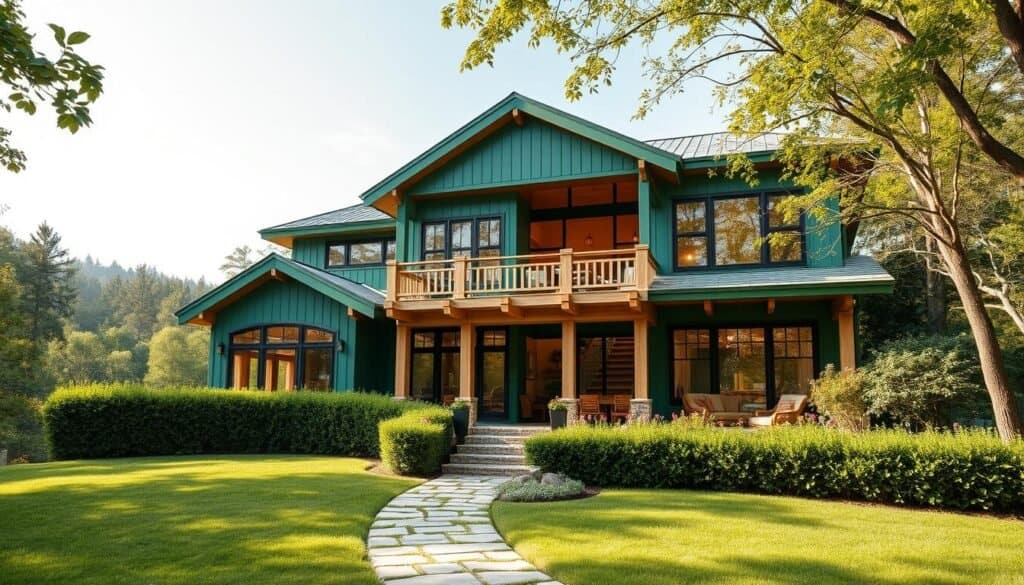 Emerald Green House Aesthetic