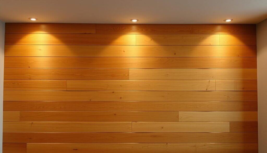 accent wall with wooden wall panels