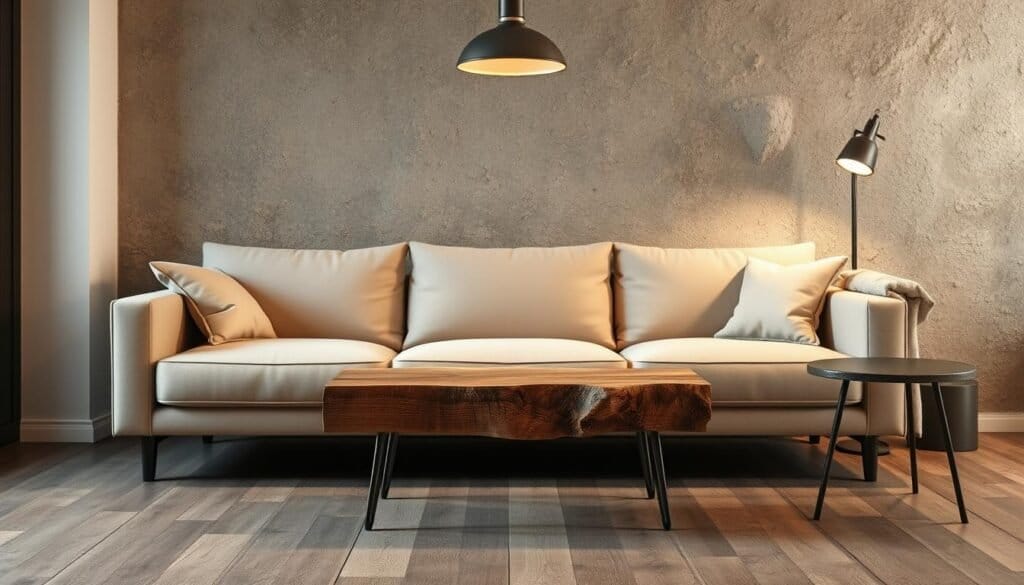 balancing textures in modern-rustic interior