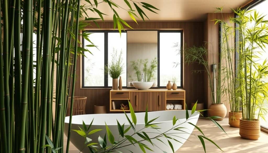 bamboo-inspired bathroom